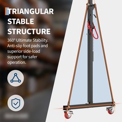 Portable Gantry Crane 1 Ton 2200 LBS, Adjustable Steel Lift Crane with Locking