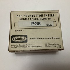HUBBELL PG6 28318-006 PBP Pushbutton Insert Single Speed / Plug-In