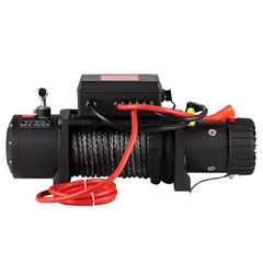 SIHAO 13500LBS 12V Electric Winch 92FT Synthetic Rope For Truck ATV Off Roads 8