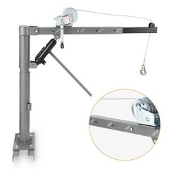 360° Swivel Pickup Truck Bed Crane Hoist, Heavy-Duty 1000Lbs Lifting, Adjustable