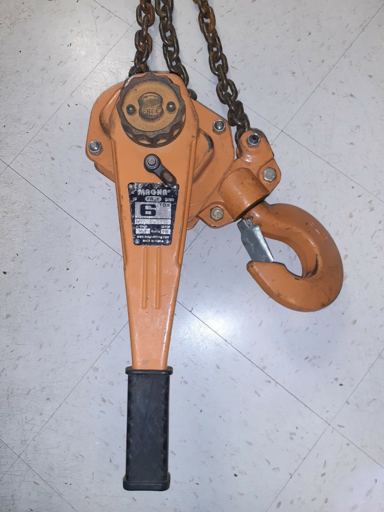 Magna Manual Lever Chain Hoist, 70389, 6 Ton, 20ft Chain, Come-a-Long, c-x