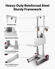 Lightweight Yet Strong 400lb Stacker with Thickened Aluminum Construction