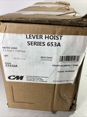 Lever Hoist Series 653A 10Ft Lift 1.5 Ton Load