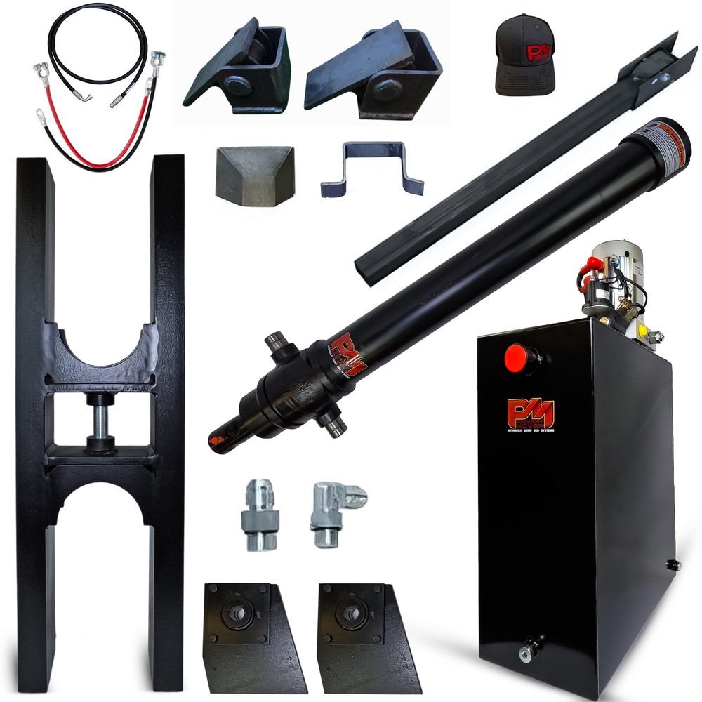 Telescopic Dump Trailer Cylinder Kit – 30 Ton Capacity – 108″ Stroke – Fits 10-1