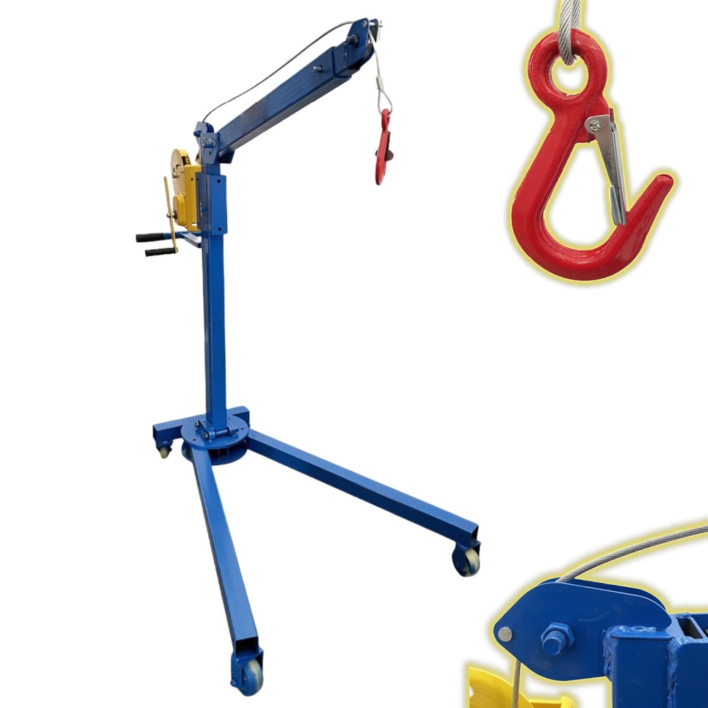 Small Portable Folding Crane Manual Lifting Machine Max.1100LBS Folding Elevator