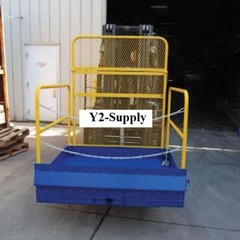 NEW! Forklift Loading Platform Attachment, Rails & Rear Screen!!