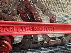 Duff-Norton Coffing Chain Hoist 1.5 ton 1-chain or 2-chain 3 Ton, Red *USED*