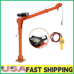 ⭐1100 lbs Pickup Truck Hoist Crane w/Electric Winch Folding Truck Mounted Crane