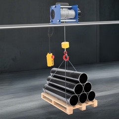 Electric Hoist Winch With Wired Control 881LBS Long Steel Wire Rope Lifting Tool