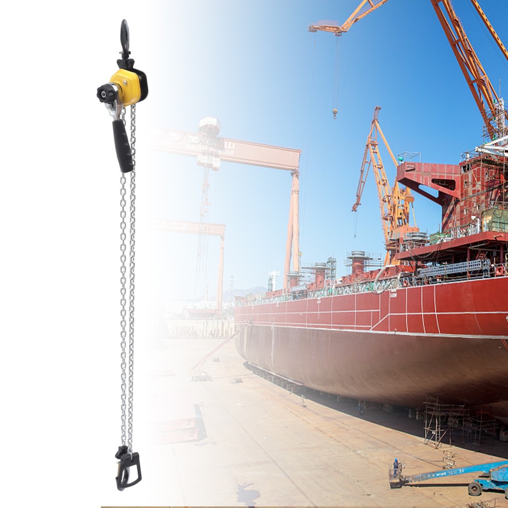 Small Lever Block Chain Hoist Ratchet Type Come Along Puller 5 FT Lift 0.25 Ton