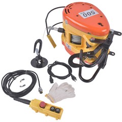 550 lbs Electric Hoist Portable Winch Crane Lift, 30m/98.43ft Steel Wire Length