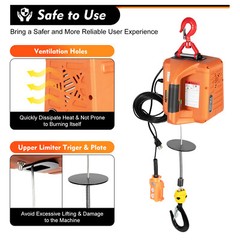 Portable 3-in-1 Electric Winches 300kg/660 lbs Hoist Winch Crane Lift w/ Remote
