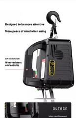 220v Portable Crane Home Small Hoist Construction Remote Control Electric Hoist