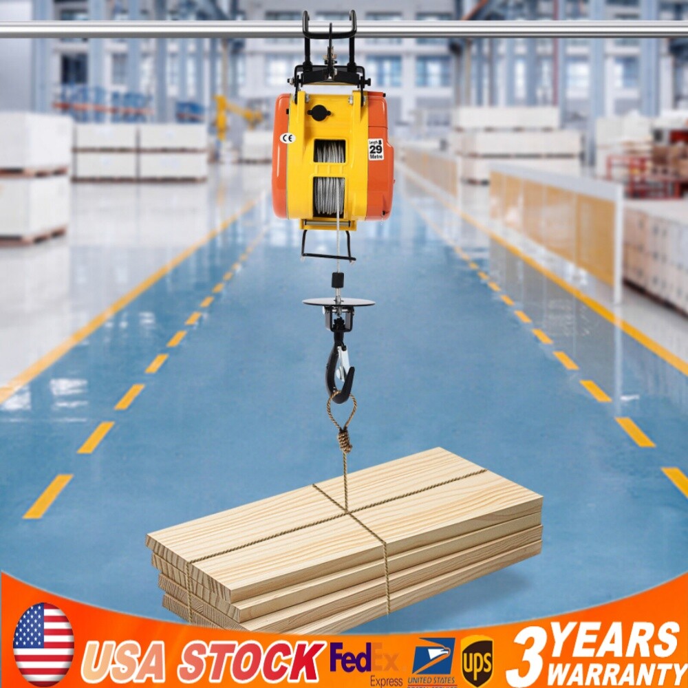 507.06lbs 110V Electric Chain Hoist 100 ft. G80 Chain 1300W Chain Hoist