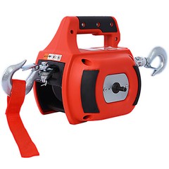 Portable Drill Winch Hoist 750LBS Load w/40Ft Steel Wire for Lifting & Dragging