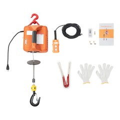 3-in-1 Portable Electric Hoist Power Winch 660lbs Wireless Remote Control 1500W