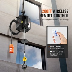 3-in-1 Electric Hoist Winch 1100 lbs Wireless Remote Control 1500W