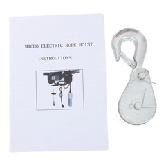 110V Electric Hoist 880lbs Crane Winch with Wired Remote Control 850W