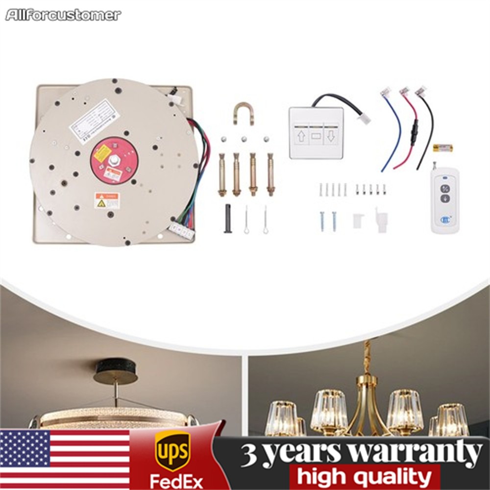 Electric Chandelier Hoist, 2 in 1 Chandelier Hoist Lifter System +Remote Control