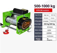 Electric Hoist Winch 220V Wireless Control Home Use Lifting Crane Small Crane