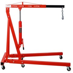 2 Ton Folding Engine Hoist, Heavy Duty Steel with 6 Wheels