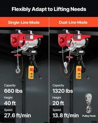 Electric Winch 1320LBS With Remote Control Heavy Duty Lifting Equipment