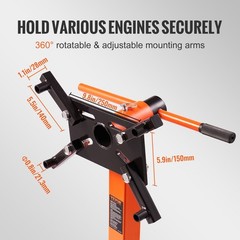 VEVOR Engine Stand, 1500 lbs (3/4 Ton) Rotating Engine Motor Stand with 360 Degr