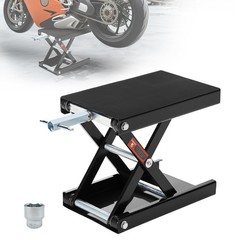 Motorcycle Lift Scissor Jack, 1200 LB Capacity Wide Deck Hoist Stand Maintena…