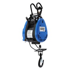 2-in-1 Portable Electric Hoist Winch 1100LBS Wired/Wireless Remote Control 98ft