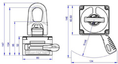 Maglogix 220 Pounds Pipe Lifting Magnet w/Swivel Hook