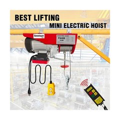 Electric Hoist 2 in 1,880lbs Electric Hoist Winch with 98ft Wireless Control&…