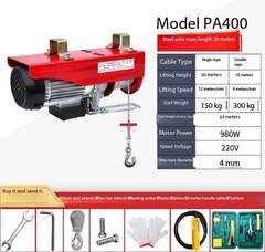 Electric Hoist Home Use Small Crane Lifting Machine Winch Hoist Crane 220V