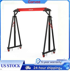 2 Ton Gantry Crane, 4400 LBS Steel I-Beam Hoist with 12 Adjustable Height Positi