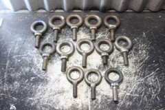 Lot of 13 Lifting Eye Ring Bolts 9/16” and 5/8”