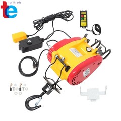 1100lbs Capacity 2-in-1 Electric Hoist Winch Wired/Wireless Remote Control