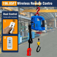 3-In-1 Electric Hoist Winch,1100Lb Capacity, Portable Electric Power Winch with