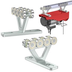8 Wheel Hoist Trolley with Rollers – Strut Trolley Assembly for Electric Hoist,