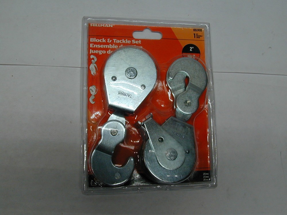 Hillman Hardware Essentials 2″ Block/Tackle Set 480 lbs 852499 “Up to 3/8 Rope”