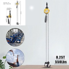 0.25T/ 550Lbs Lever Block Chain Hoist Come Along Puller Ratchet Type 5ft Lifting