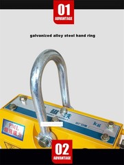 400kg Permanent Magnet Lifter Magnet Chuck Crane Magnetic Lifting Device