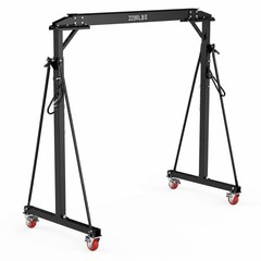 Portable Gantry 1 Ton 2200 LBS, Adjustable Steel Lift Crane with Locking Crane