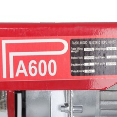 Mini Electric Hoist 1320LBS With Wire Remote Control&Single/Double Slings