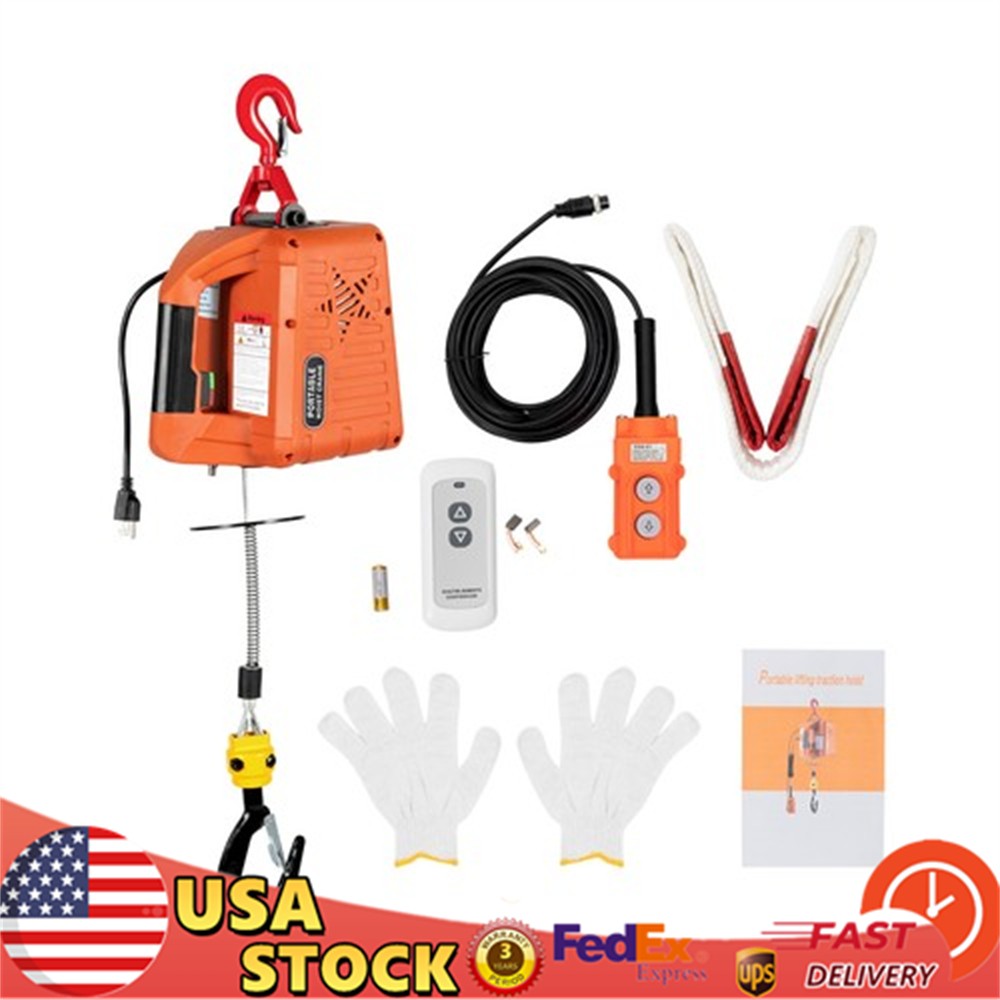 3-in-1 Electric Hoist Simple Stable Wireless Remote Control Portable Handle Plug