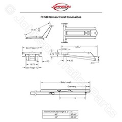 10 Ton Hydraulic Scissor Hoist Kits | PH520 | Perfect for Dump Trailers & Trucks