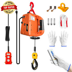 Power Electric Portable Hoist Winch 1500LBS, 3 in 1 Electric Cable Hoist 110V 25
