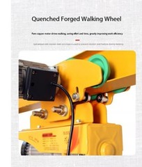 Electric Hoist for Home Use 220V Compact Integrated Hoist with Traveling Trolley