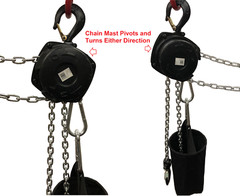 1 Ton Pivoting Hand Chain Block Manual Hand Hoist 26′ Lift DJ Trussing Truss