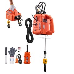 VEVOR 3 in 1 Electric Hoist Winch 1100 lbs Manual Wired Wireless Remote Control