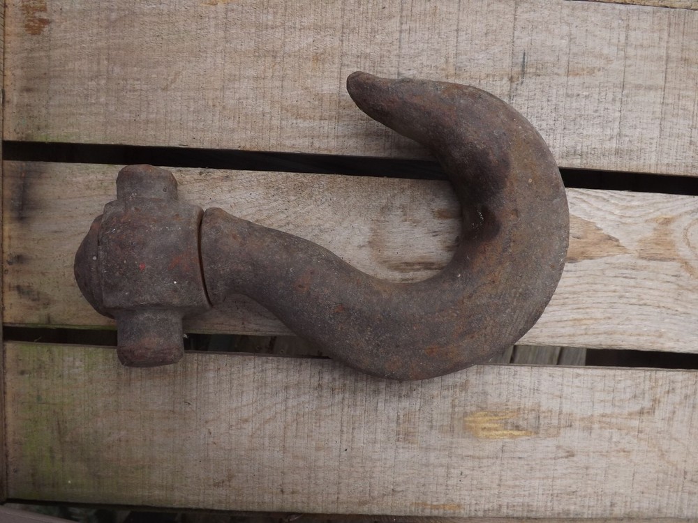 Vintage Swivel Hoist Crane Hook Industrial Steampunk, Rusty, Over 9 Pounds!