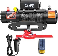 CXRCY 12V Electric Winch 13500LBS Synthetic Rope Wireless